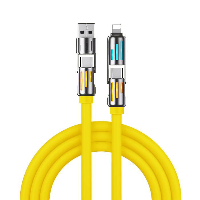 Shop and buy XIAOSHANG 240W 4-in-1 Liquid Silicone Super Fast Charging Data Cable 1.5m USB-A USB-C Lightning| Casefactorie® online with great deals and sales prices with fast and safe shipping. Casefactorie is the largest Singapore official authorised retailer for the largest collection of mobile premium accessories.