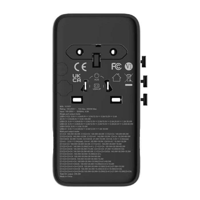 ZEELOT 235W Multi-Function Fast Charging Travel Adapter
