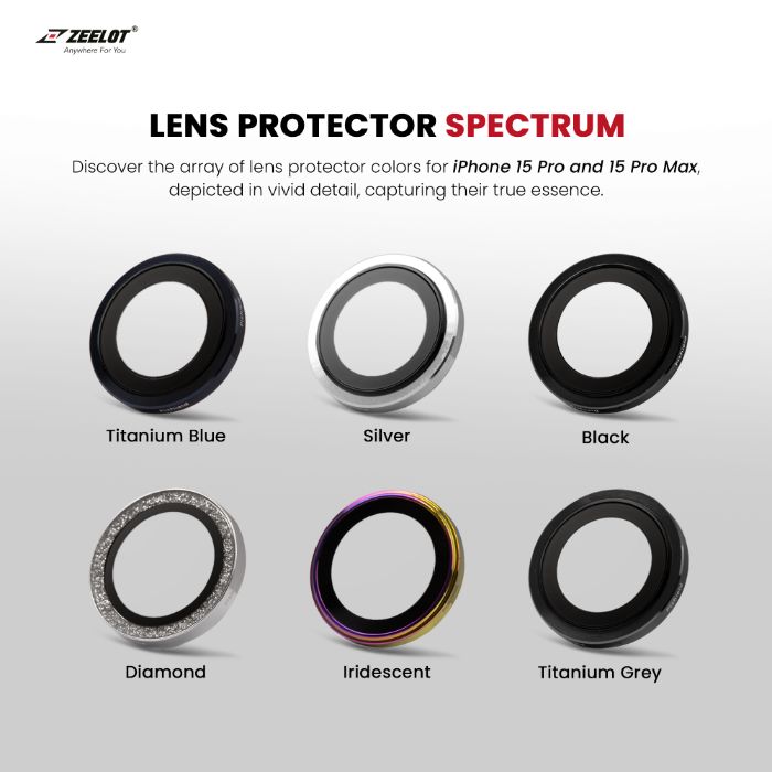 Shop and buy ZEELOT PIShield Sapphire Titanium Alloy Lens Protector for iPhone 15 Pro/15 Pro Max (2023) | Casefactorie® online with great deals and sales prices with fast and safe shipping. Casefactorie is the largest Singapore official authorised retailer for the largest collection of mobile premium accessories.