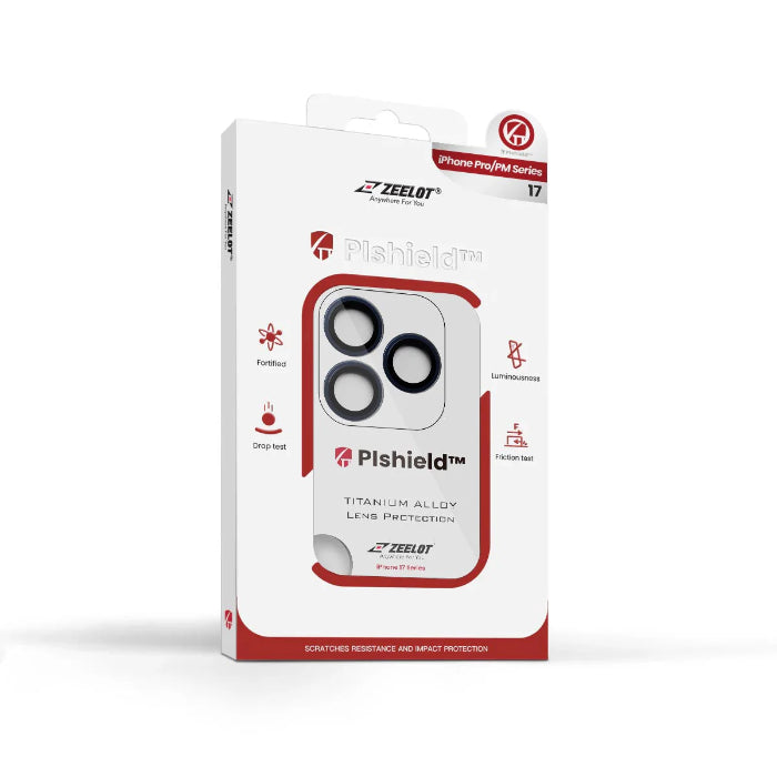 ZEELOT Pishield Titanium Alloy Lens Protector for iPhone 17 Pro 6.3"/17 Pro Max 6.9" (2025)
