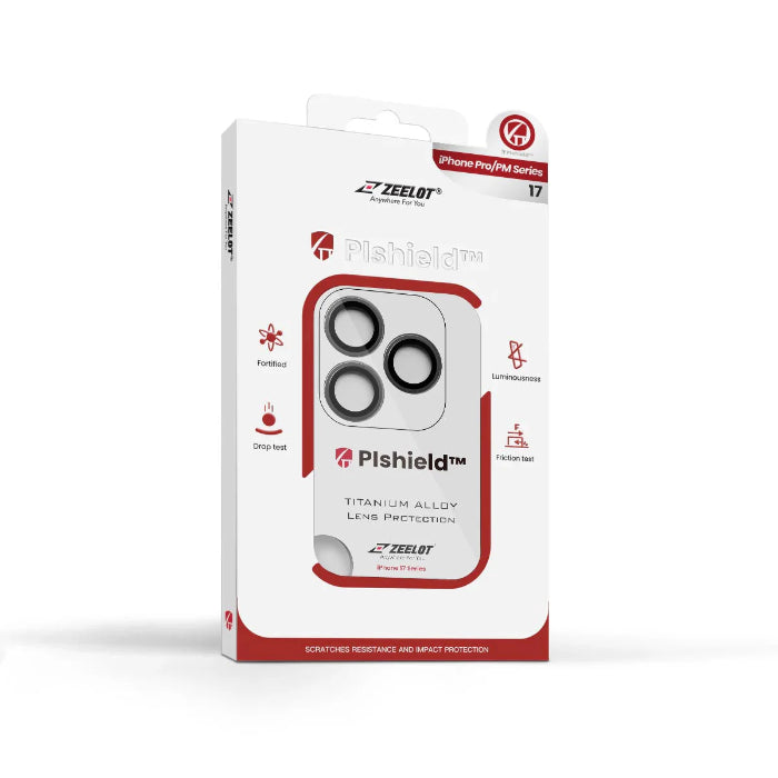 ZEELOT Pishield Titanium Alloy Lens Protector for iPhone 17 Pro 6.3"/17 Pro Max 6.9" (2025)