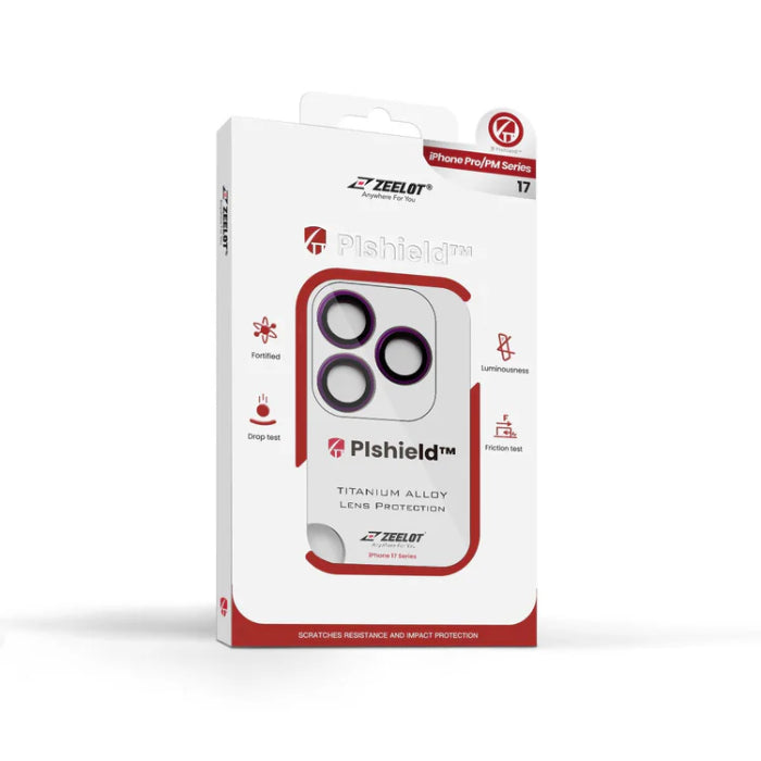 ZEELOT Pishield Titanium Alloy Lens Protector for iPhone 17 Pro 6.3"/17 Pro Max 6.9" (2025)