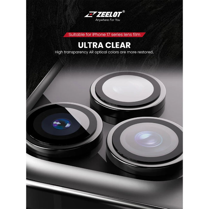 ZEELOT Pishield Titanium Alloy Lens Protector for iPhone 17 6.3" (2025)