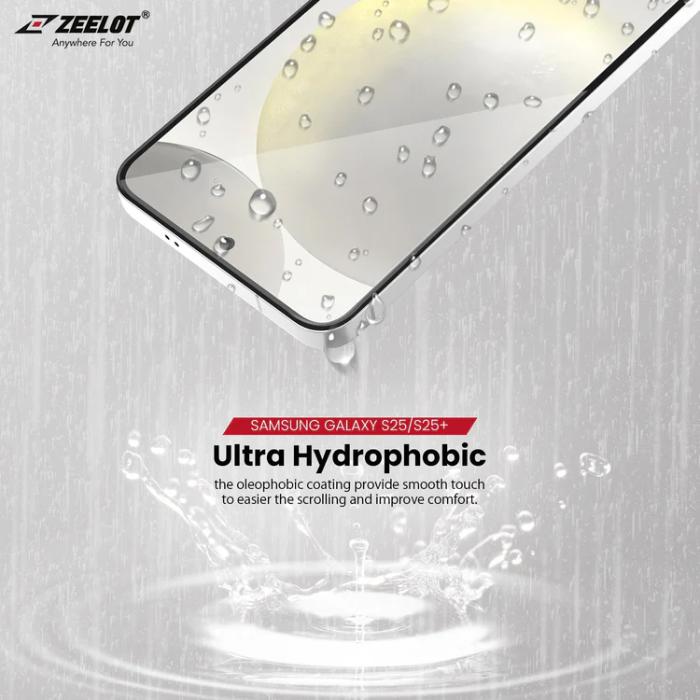 ZEELOT SOLIDsleek 2.5D Tempered Glass Screen Protector for Samsung Galaxy S25 (2025)