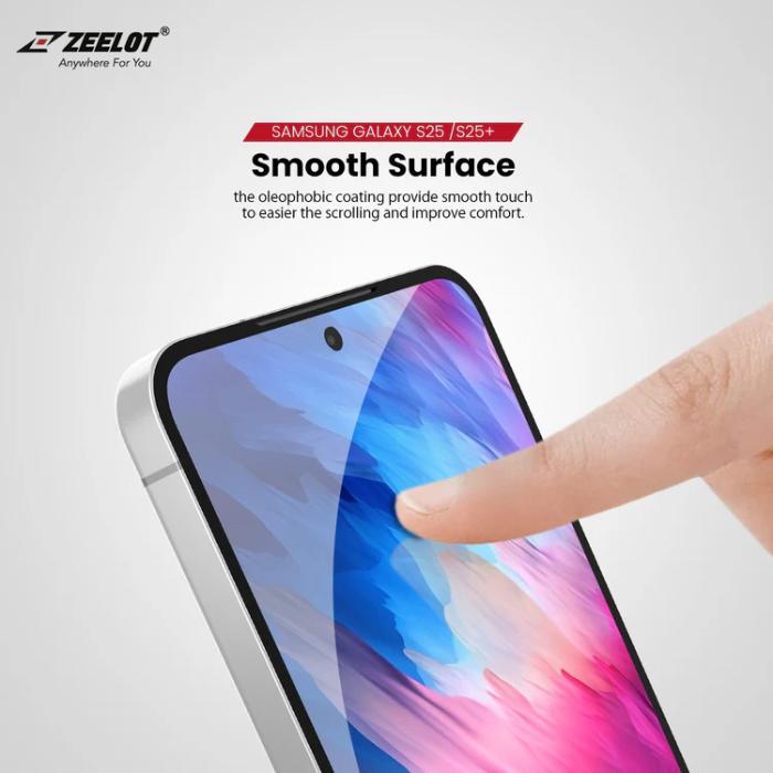 ZEELOT SOLIDsleek 2.5D Tempered Glass Screen Protector for Samsung Galaxy S25 (2025)