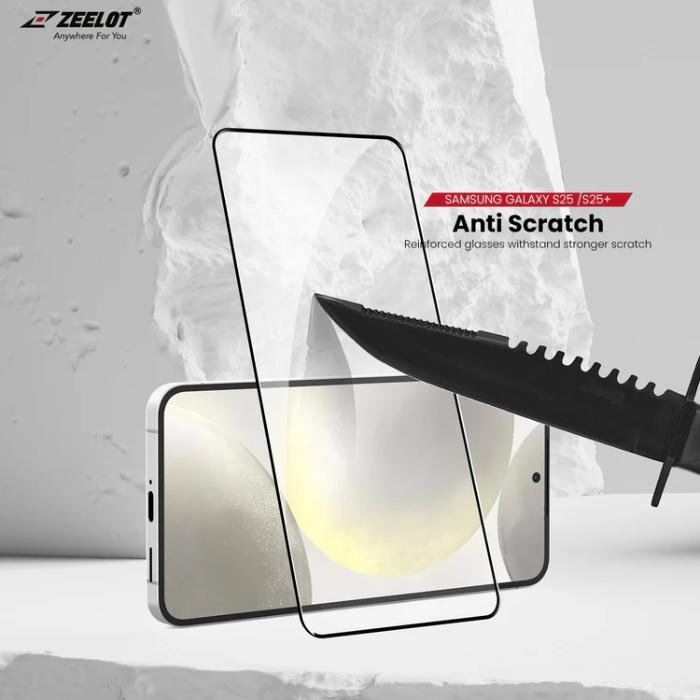 ZEELOT SOLIDsleek 2.5D Tempered Glass Screen Protector for Samsung Galaxy S25 Plus (2025)