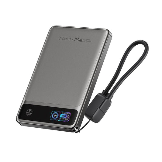 MXD GaN 20W Magnetic Power Bank with Fingerprint Recognition & Digital Display