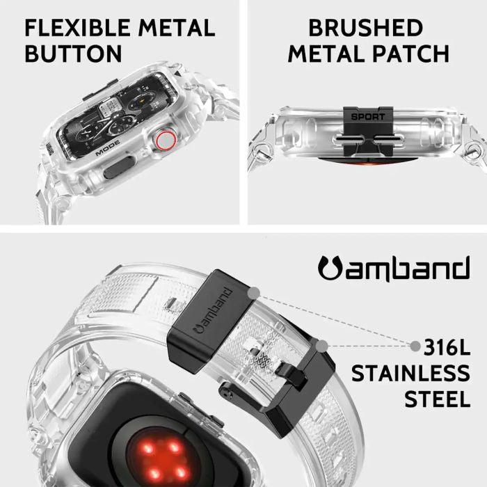 Shop and buy amBand M1 Sport Series Case with Band for Apple Watch 45mm/44mm/42mm shock-resistant Snug fit | Casefactorie® online with great deals and sales prices with fast and safe shipping. Casefactorie is the largest Singapore official authorised retailer for the largest collection of mobile premium accessories.