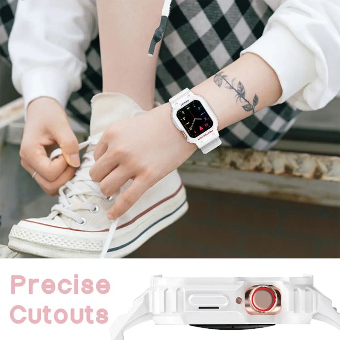 Shop and buy amBand Moving Fortress - Sport Series TPU Case with Band for Apple Watch 41mm/40mm/38mm| Casefactorie® online with great deals and sales prices with fast and safe shipping. Casefactorie is the largest Singapore official authorised retailer for the largest collection of mobile premium accessories.