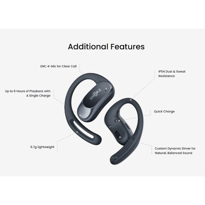 Shop and buy SHOKZ OpenFit Air Open-Ear True Wireless Bluetooth Headphones Smart Bass Mic Sweat Water Resistant| Casefactorie® online with great deals and sales prices with fast and safe shipping. Casefactorie is the largest Singapore official authorised retailer for the largest collection of mobile premium accessories.