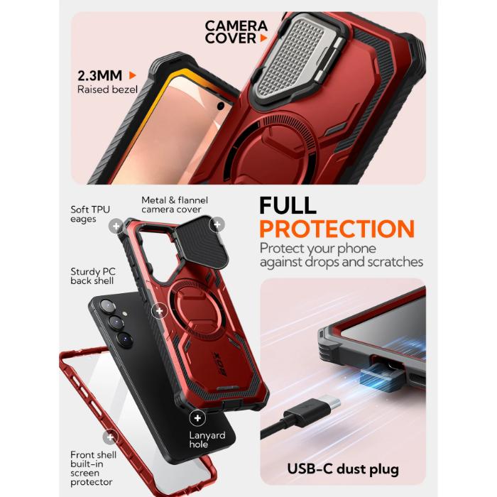 i-Blason Armorbox Case for Samsung Galaxy S25 Plus (2025) with 2 Set Built-in Screen Protector