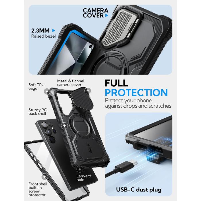 i-Blason Armorbox Case for Samsung Galaxy S25 Ultra (2025) with 2 Set Built-in Screen Protector