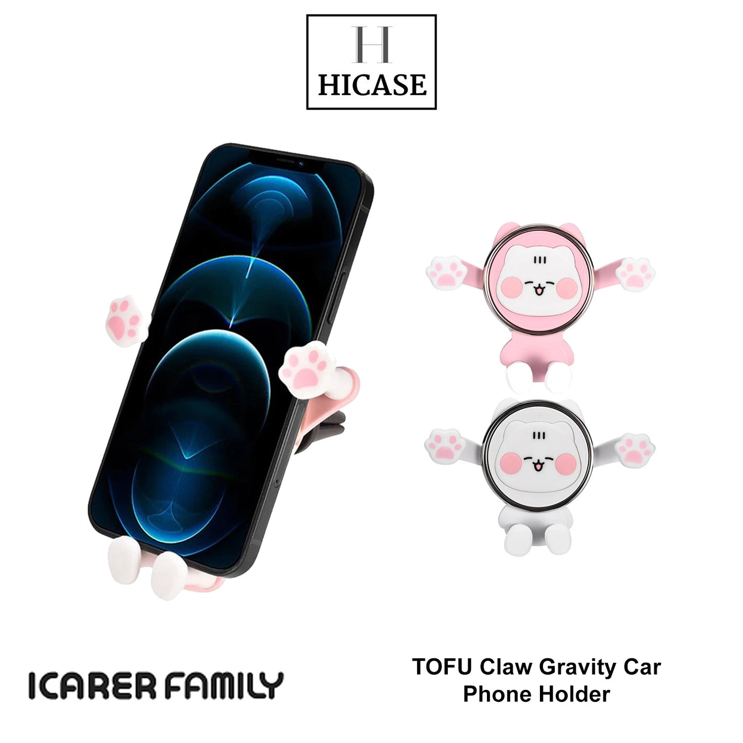 Shop and buy iCarer Family® TOFU Claw Gravity Car Phone Holder Gravity linkage and flexible Air Vent Mount| Casefactorie® online with great deals and sales prices with fast and safe shipping. Casefactorie is the largest Singapore official authorised retailer for the largest collection of mobile premium accessories.