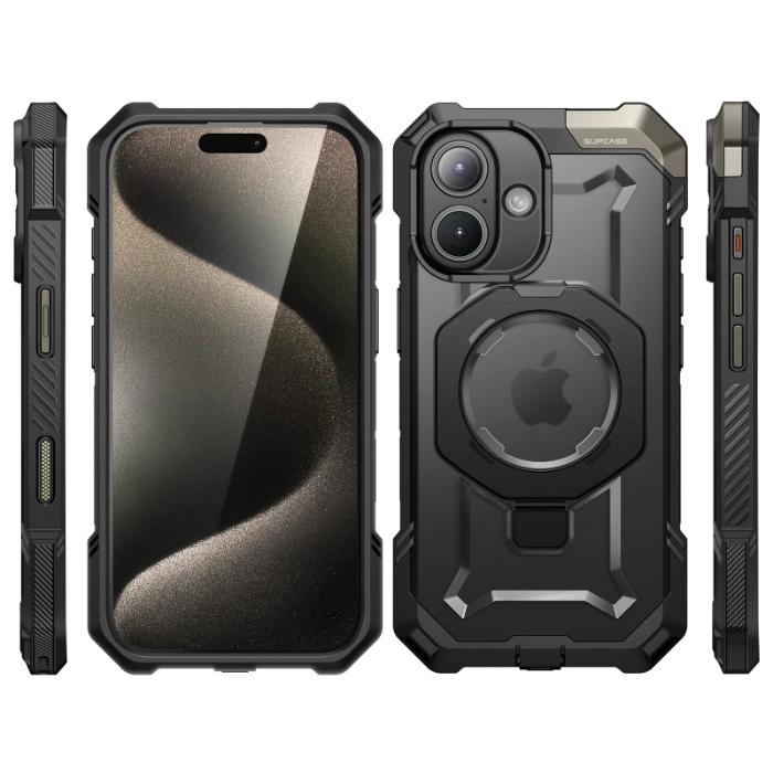 SUPCASE Unicorn Beetle Grip Magnetic Case for iPhone 16 6.1" (2024) with Built-in Kickstand