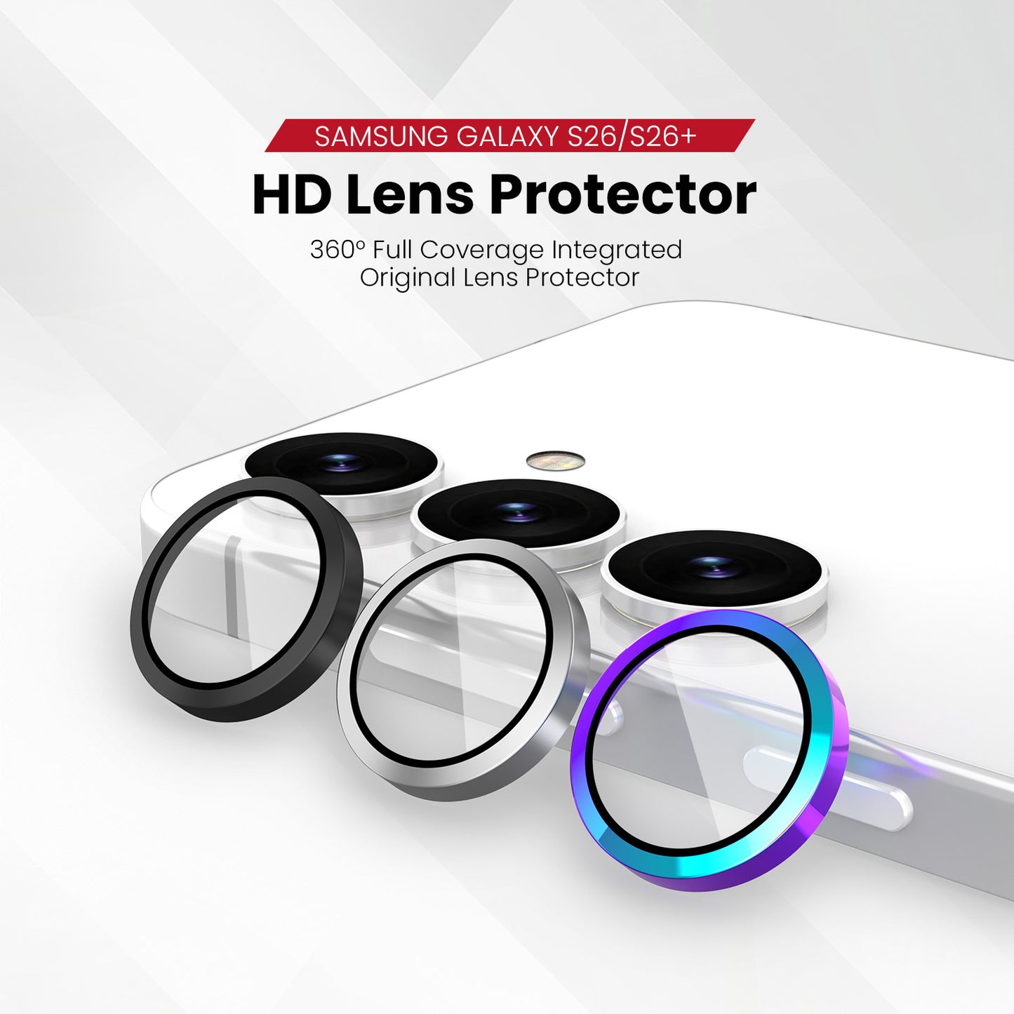 ZEELOT Pishield Series Titanium Alloy Lens Protector for Samsung Galaxy S26 Plus (2026)
