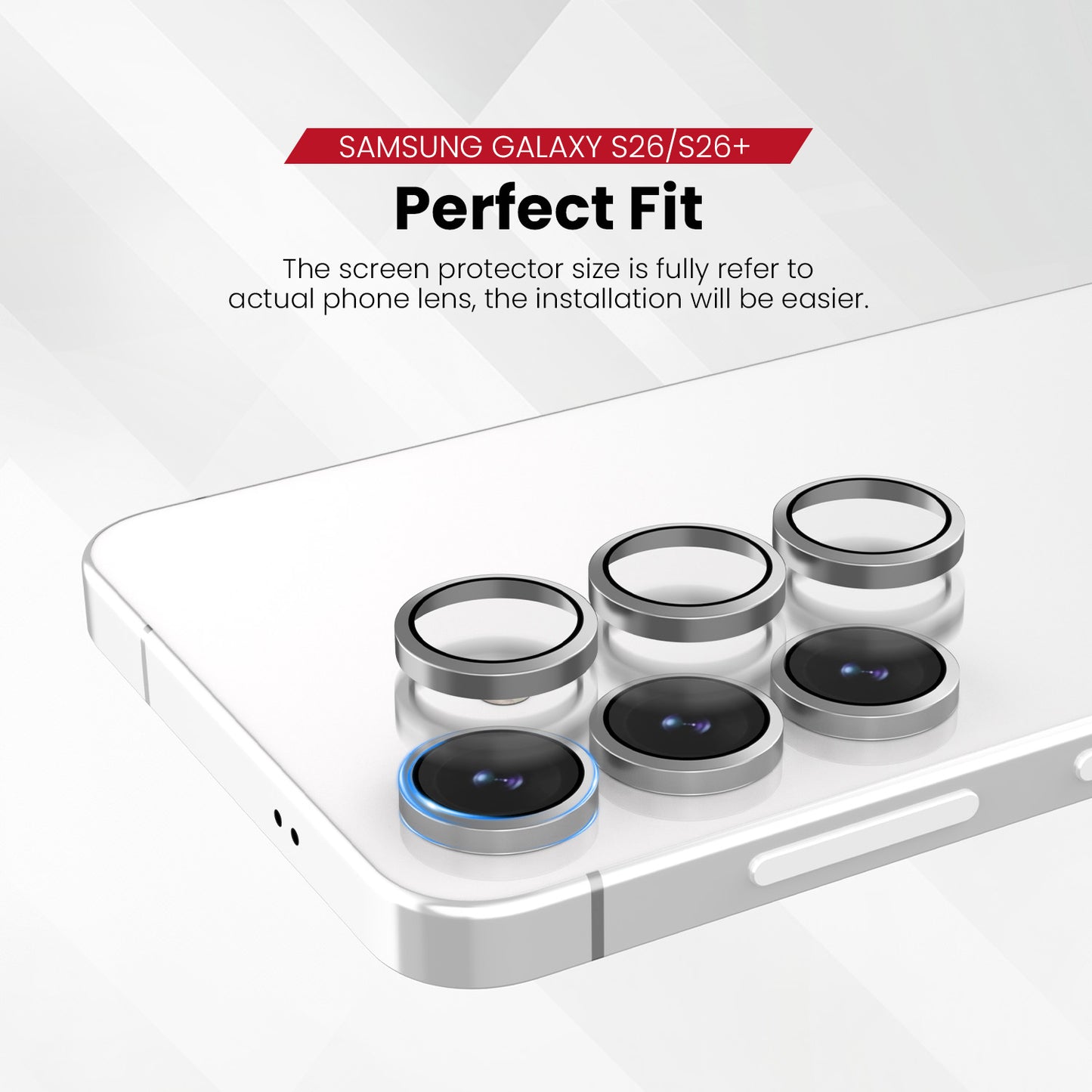 ZEELOT Pishield Series Titanium Alloy Lens Protector for Samsung Galaxy S26 Plus (2026)