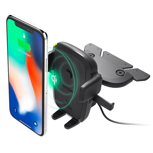 iOttie Easy One Touch Wireless Fast Charging CD Slot Mount Holder for Mobile Devices