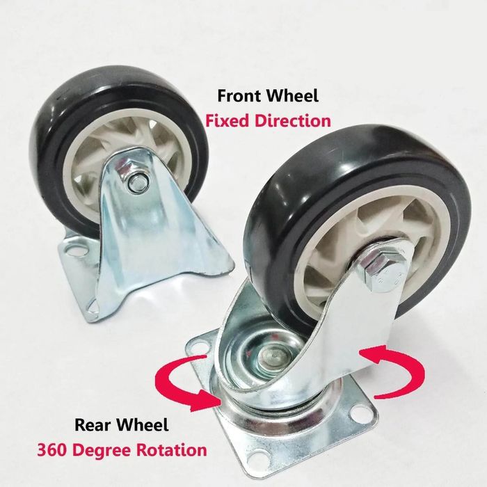 Shop and buy Trolley Heavy Duty PU Caster Wheels (Front and Rear Wheels) Strong bearing rear 360-degree rotation| Casefactorie® online with great deals and sales prices with fast and safe shipping. Casefactorie is the largest Singapore official authorised retailer for the largest collection of mobile premium accessories.