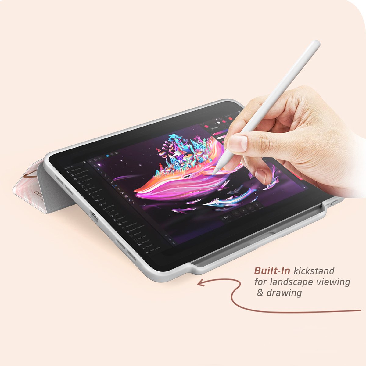 Shop and buy i-Blason Cosmo Case iPad Pro 12.9" (2018/2020/2021) Apple Pencil Holder Foldable kickstand Shockproof| Casefactorie® online with great deals and sales prices with fast and safe shipping. Casefactorie is the largest Singapore official authorised retailer for the largest collection of mobile premium accessories.