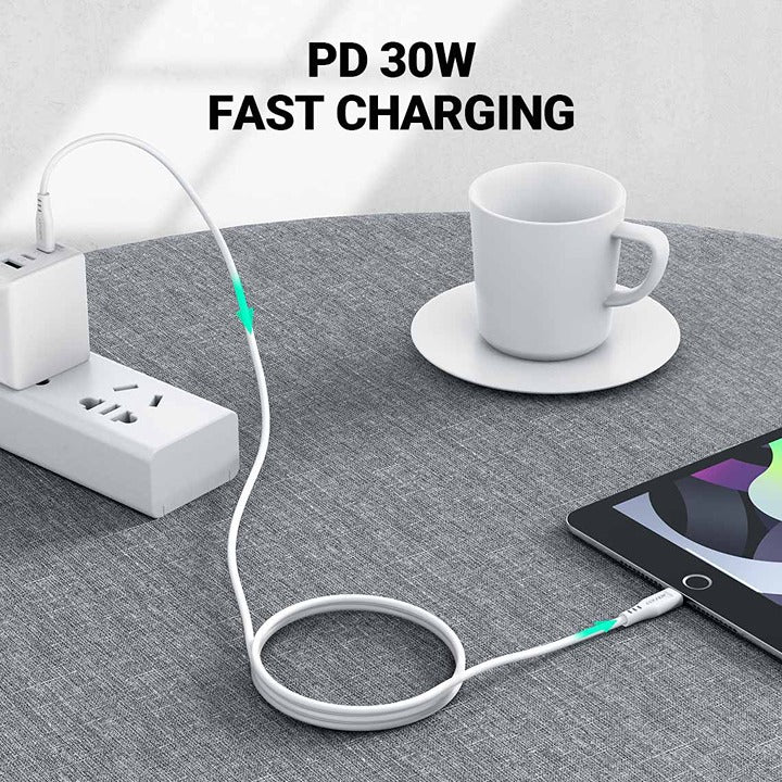 Shop and buy ACEFAST C3-01 USB-C to Lightning TPE Charging Data Cable MFI certification 30W fast charge for iPhone| Casefactorie® online with great deals and sales prices with fast and safe shipping. Casefactorie is the largest Singapore official authorised retailer for the largest collection of mobile premium accessories.