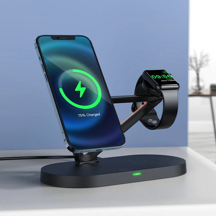 Shop and buy ACEFAST E9 Desktop 3-In-1 Wireless Charging Holder For phone, watch and headset Magnetic alignment| Casefactorie® online with great deals and sales prices with fast and safe shipping. Casefactorie is the largest Singapore official authorised retailer for the largest collection of mobile premium accessories.