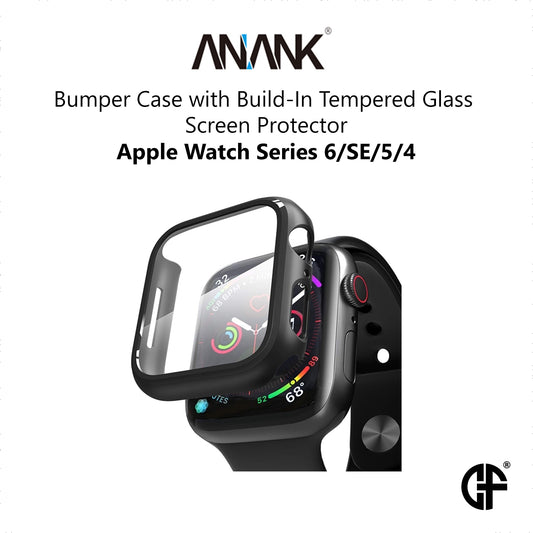 Shop and buy ANANK Bumper Case with Build-In Tempered Glass Screen Protector for Apple Watch Series 6/SE/5/4| Casefactorie® online with great deals and sales prices with fast and safe shipping. Casefactorie is the largest Singapore official authorised retailer for the largest collection of mobile premium accessories.