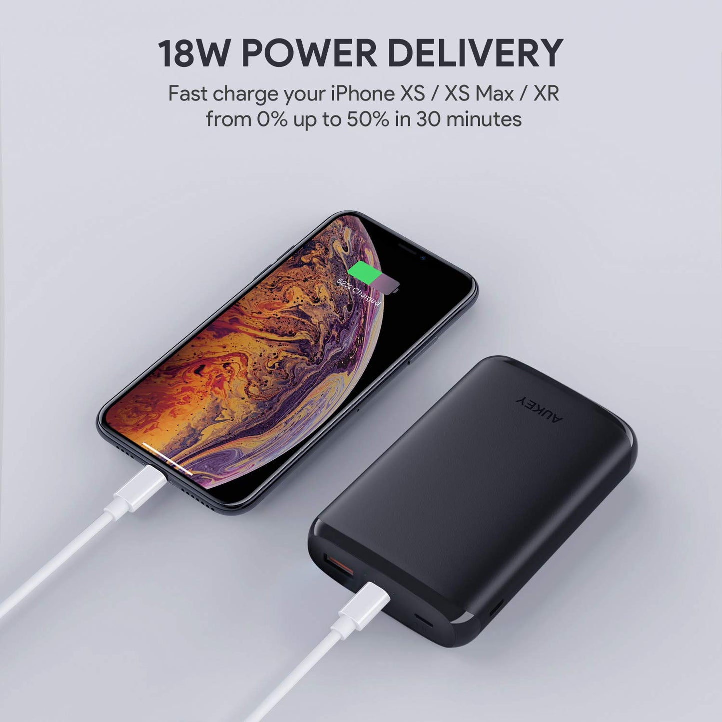 Shop and buy Aukey PB-Y22 10000mAh 18W USB-C Portable External Battery Power Bank with Quick Charge 3.0 & Power Delivery| Casefactorie® online with great deals and sales prices with fast and safe shipping. Casefactorie is the largest Singapore official authorised retailer for the largest collection of mobile premium accessories.