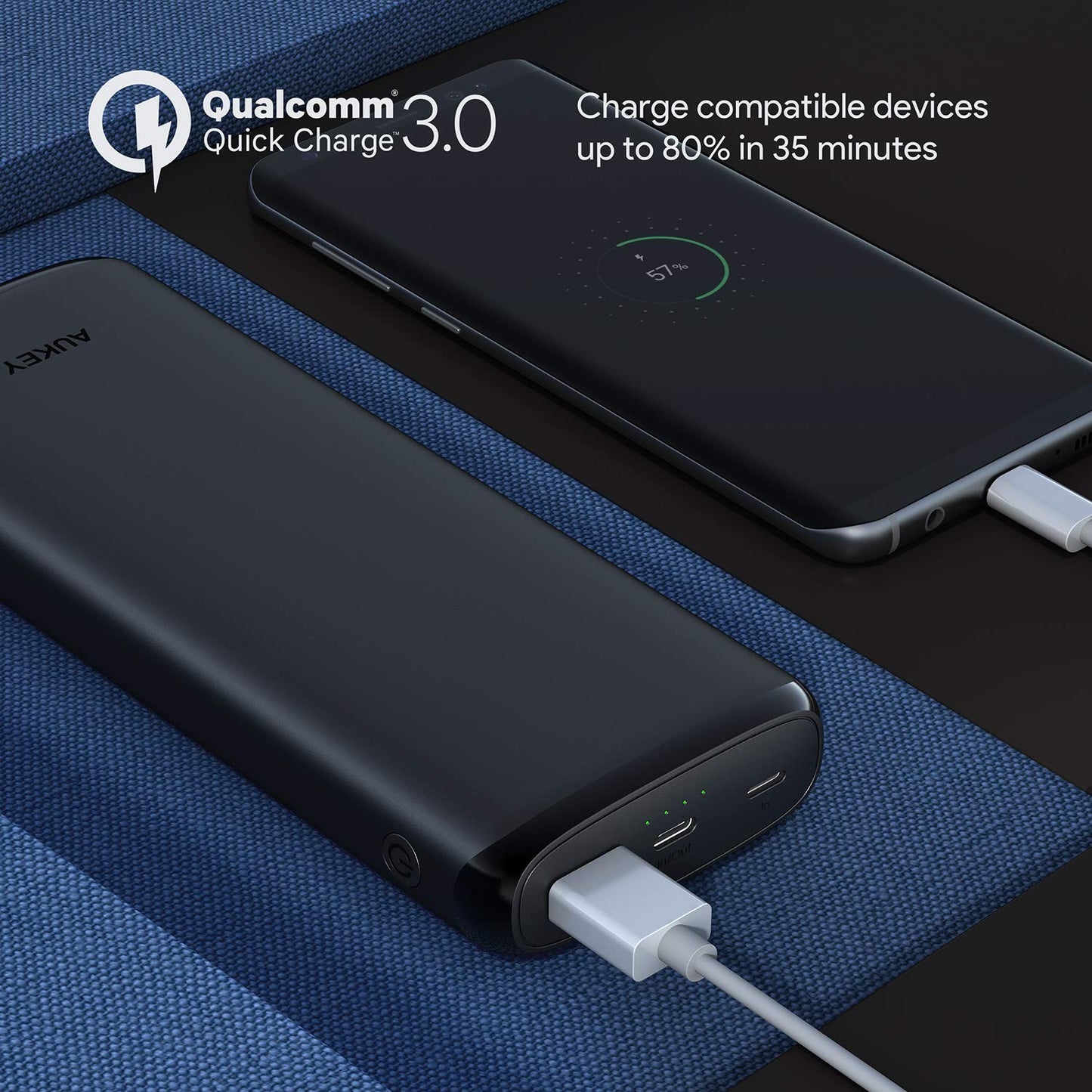 Shop and buy Aukey PB-Y23 20000mAh 18W USB-C Portable External Battery Power Bank with Quick Charge 3.0 & Power Delivery| Casefactorie® online with great deals and sales prices with fast and safe shipping. Casefactorie is the largest Singapore official authorised retailer for the largest collection of mobile premium accessories.