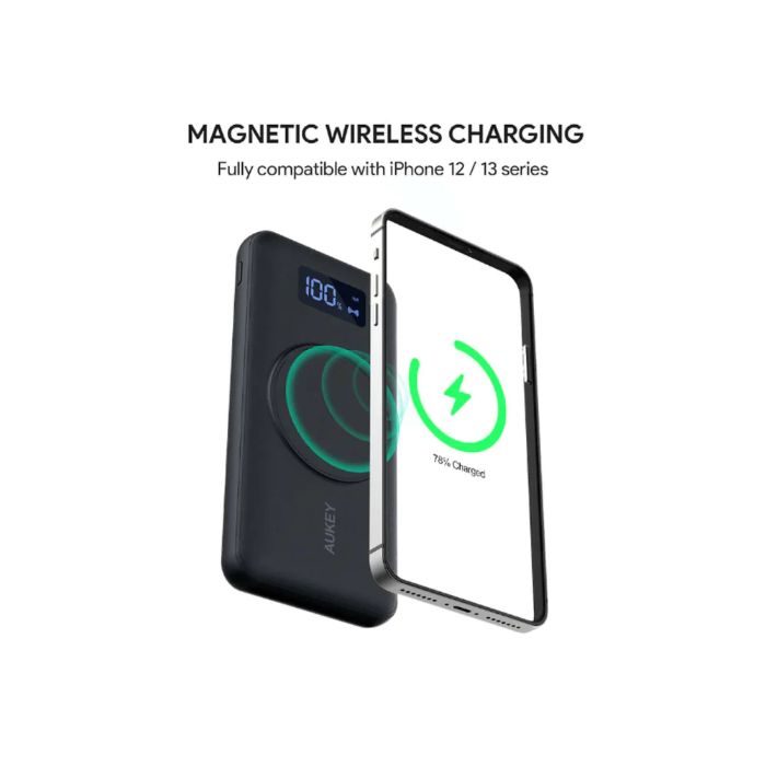 Shop and buy AUKEY PB-WL02i Basix MagAir 10000MAH Magnetic Wireless Charging Power Bank Multiple Device Charging| Casefactorie® online with great deals and sales prices with fast and safe shipping. Casefactorie is the largest Singapore official authorised retailer for the largest collection of mobile premium accessories.