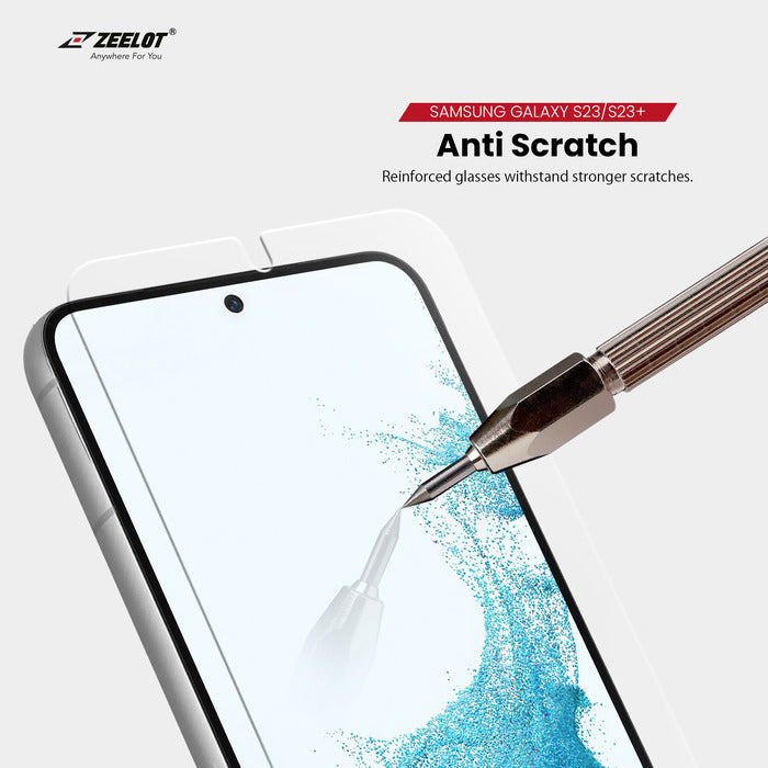 Shop and buy ZEELOT SOLIDsleek 2.5D Tempered Glass Screen Protector for Samsung Galaxy S23 (2023) Clear| Casefactorie® online with great deals and sales prices with fast and safe shipping. Casefactorie is the largest Singapore official authorised retailer for the largest collection of mobile premium accessories.