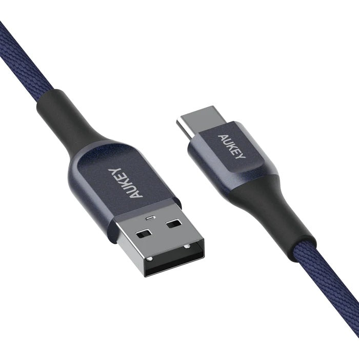 Shop and buy Aukey CB-AKC2 Kevlar Core USB-A to USB Type-C Quick Charge 3.0 Cable Data Sync and Charging| Casefactorie® online with great deals and sales prices with fast and safe shipping. Casefactorie is the largest Singapore official authorised retailer for the largest collection of mobile premium accessories.