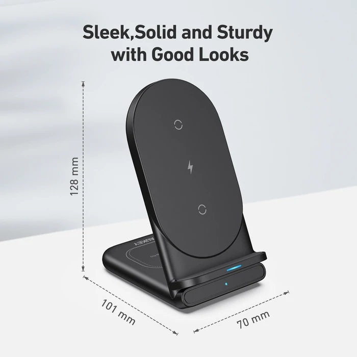 Shop and buy Aukey LC-A2 Aircore 2-in-1 10W Wireless Charging Stand Charge 2 devices at the same time| Casefactorie® online with great deals and sales prices with fast and safe shipping. Casefactorie is the largest Singapore official authorised retailer for the largest collection of mobile premium accessories.