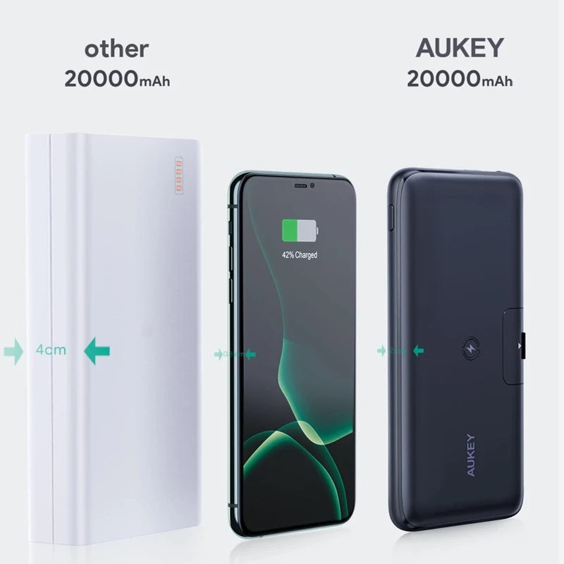 Shop and buy Aukey PB-WL03S 20000mAh Portable Wireless External Battery Power Bank (Power Delivery)| Casefactorie® online with great deals and sales prices with fast and safe shipping. Casefactorie is the largest Singapore official authorised retailer for the largest collection of mobile premium accessories.