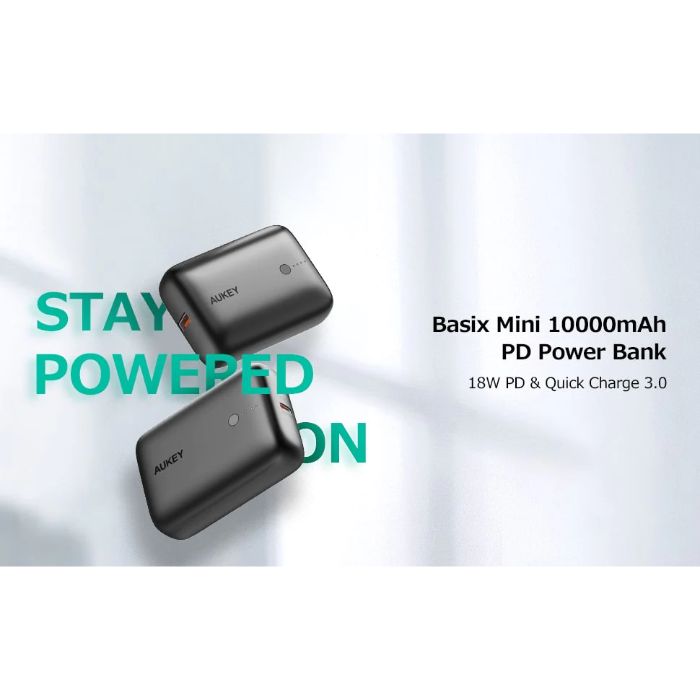 Aukey Basix Mini 20W 10000MAH Powerbank Portable Charger – Casefactorie®