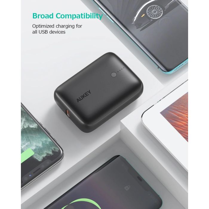 Shop and buy Aukey PB-N83S Basix Mini 20W 10000MAH Powerbank Portable Charger Quick Charge 3.0 Fast Charging| Casefactorie® online with great deals and sales prices with fast and safe shipping. Casefactorie is the largest Singapore official authorised retailer for the largest collection of mobile premium accessories.