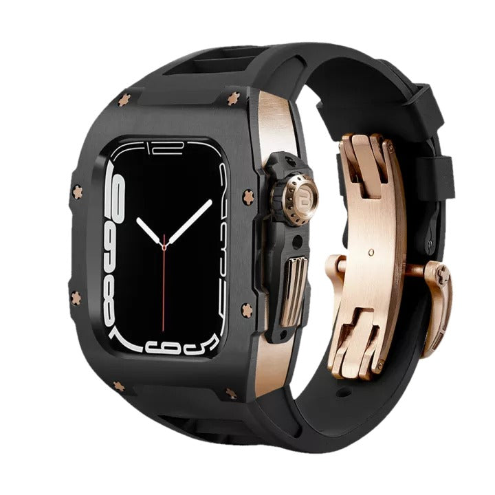Shop and buy BUTTERCASE Edison Stainless Steel Wristband Case Black Frame Gold Shell for Apple Watch 45mm/44mm| Casefactorie® online with great deals and sales prices with fast and safe shipping. Casefactorie is the largest Singapore official authorised retailer for the largest collection of mobile premium accessories.