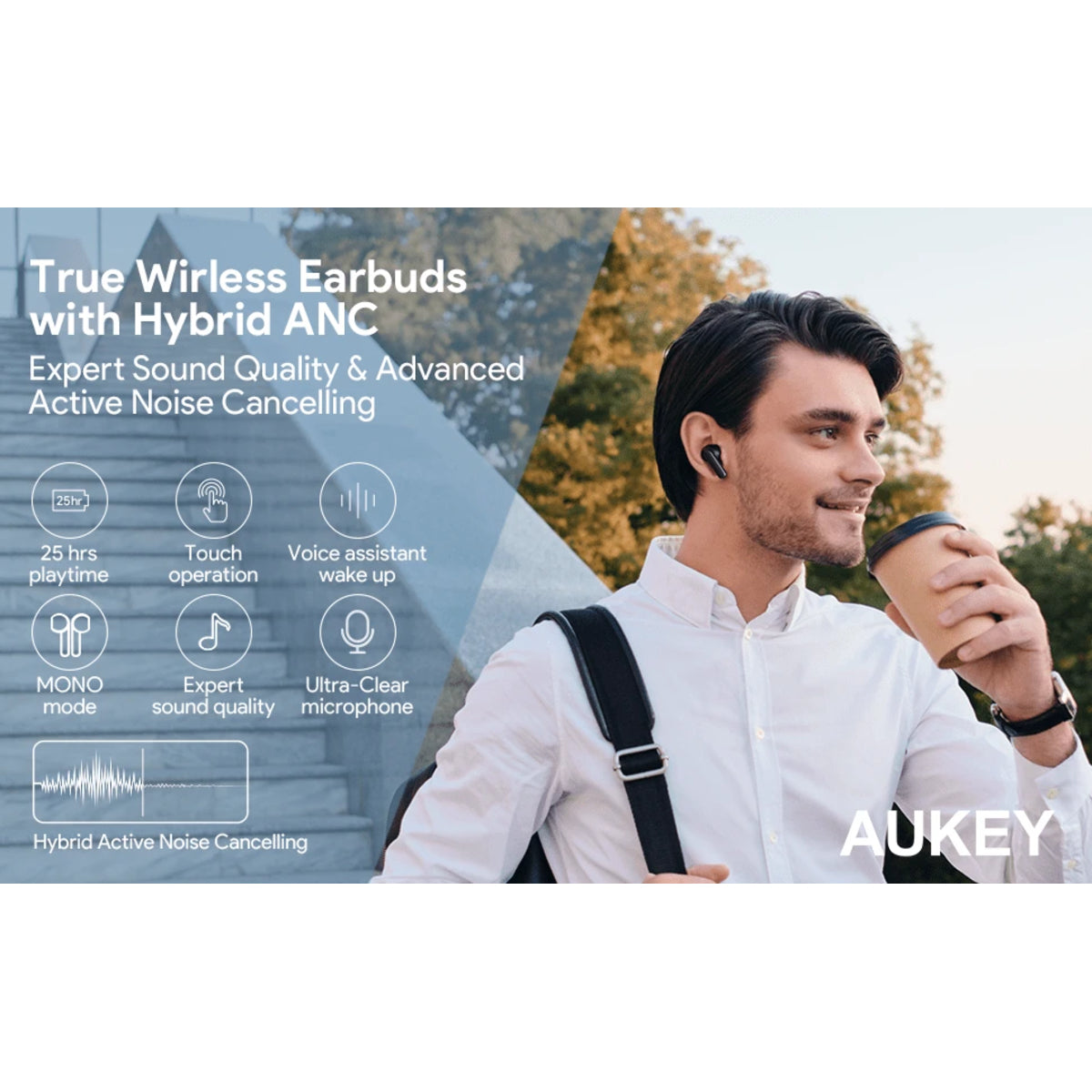 Shop and buy Aukey EP-M1 Pro Hybrid ANC True Wireless Earbuds with Bluetooth 5.0 & IPX4 Water Resistance| Casefactorie® online with great deals and sales prices with fast and safe shipping. Casefactorie is the largest Singapore official authorised retailer for the largest collection of mobile premium accessories.
