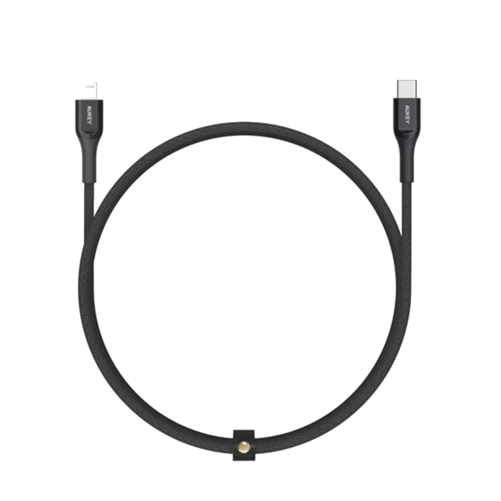 Shop and buy Aukey CB-AKL4 Kevlar Core USB Type-C to Lightning Cable with Power Delivery APPLE MFI CERTIFIED| Casefactorie® online with great deals and sales prices with fast and safe shipping. Casefactorie is the largest Singapore official authorised retailer for the largest collection of mobile premium accessories.