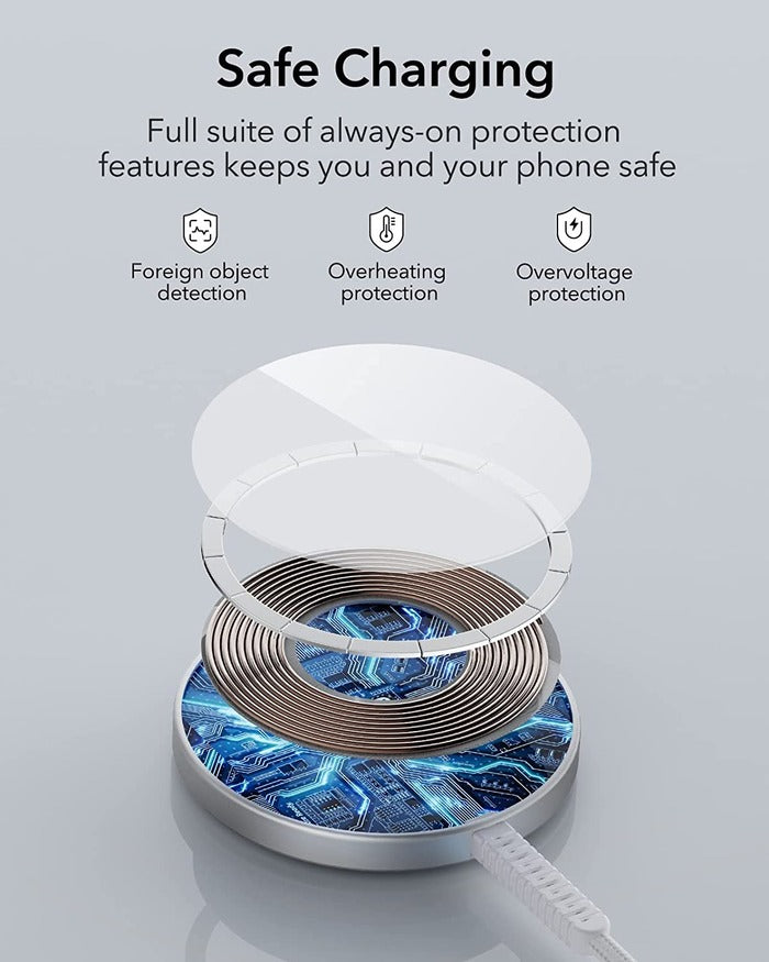 Shop and buy ESR HaloLock Mini Wireless Charger Power in a Snap Stronger Magnetic Lock Faster Charging Slim| Casefactorie® online with great deals and sales prices with fast and safe shipping. Casefactorie is the largest Singapore official authorised retailer for the largest collection of mobile premium accessories.