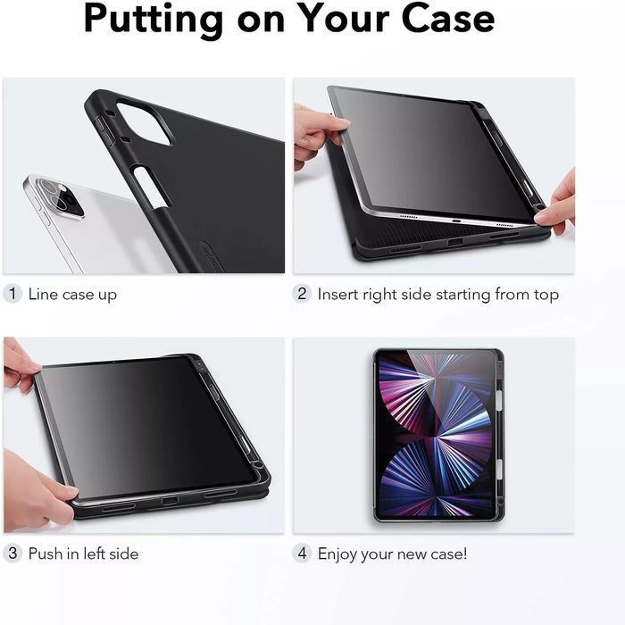 Shop and buy ESR Rebound Pencil Series Trifold Folio Flip Case iPad Pro 12.9" (2021/2022) Apple Pencil Holder| Casefactorie® online with great deals and sales prices with fast and safe shipping. Casefactorie is the largest Singapore official authorised retailer for the largest collection of mobile premium accessories.