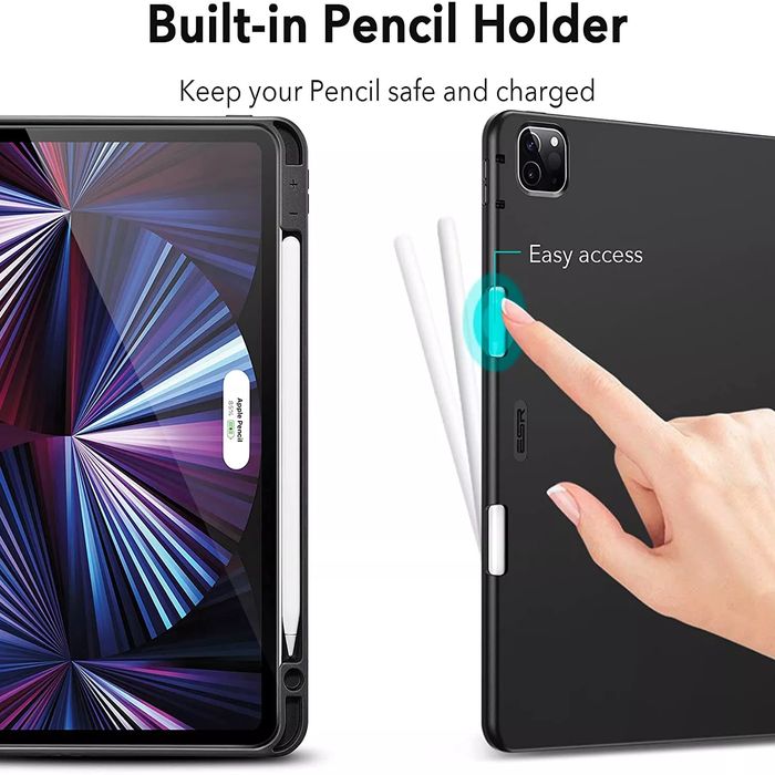 Shop and buy ESR Rebound Pencil Series Trifold Folio Flip Case iPad Pro 12.9" (2021/2022) Apple Pencil Holder| Casefactorie® online with great deals and sales prices with fast and safe shipping. Casefactorie is the largest Singapore official authorised retailer for the largest collection of mobile premium accessories.