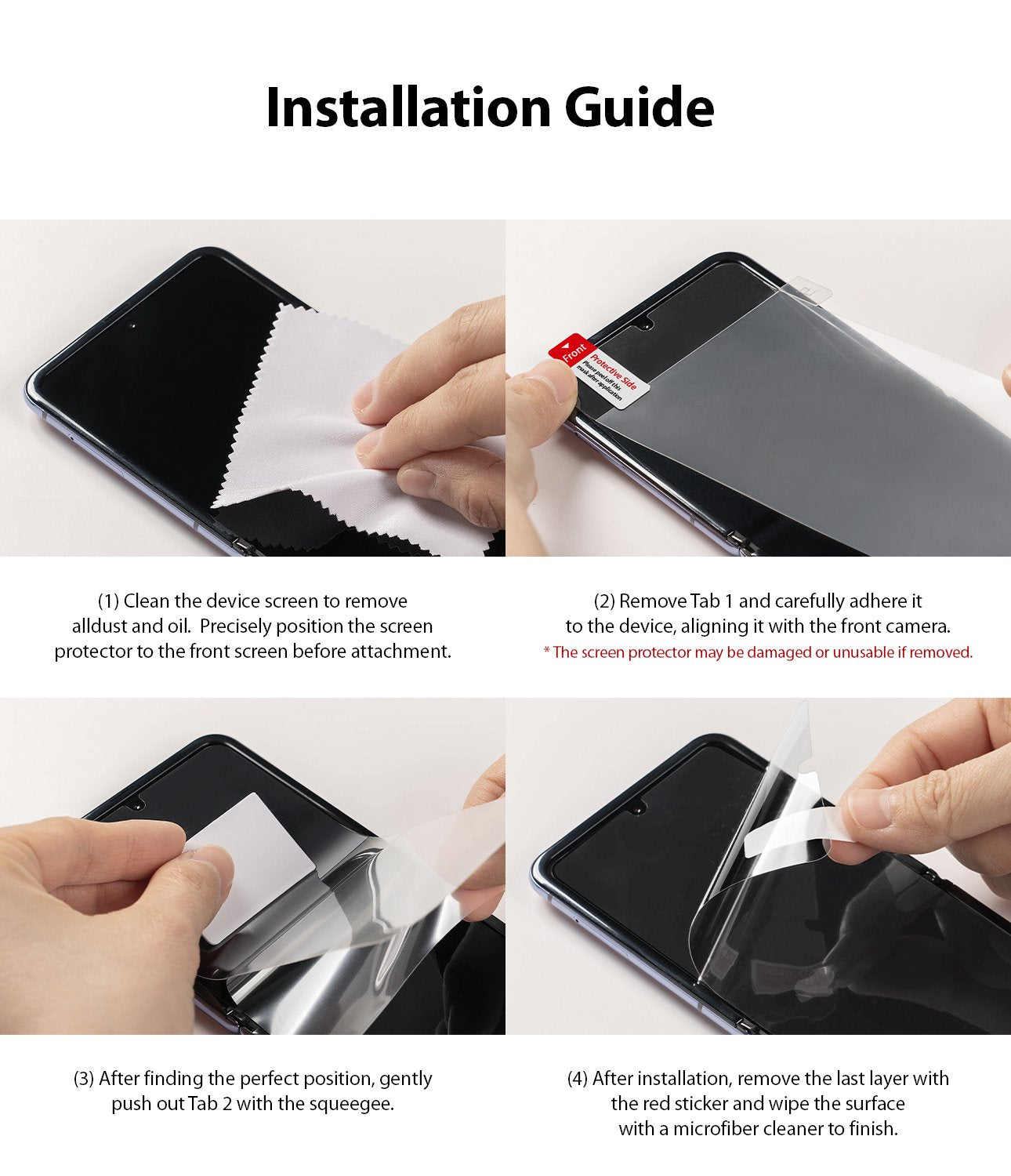 Shop and buy Ringke Invisible Defender Screen Protector Samsung Galaxy Z Fold 2 (2020) PET Film Cleaning Kit| Casefactorie® online with great deals and sales prices with fast and safe shipping. Casefactorie is the largest Singapore official authorised retailer for the largest collection of mobile premium accessories.