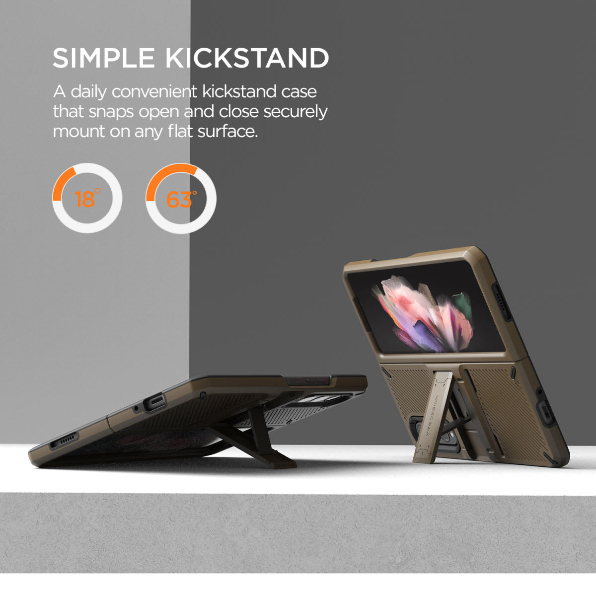 Shop and buy VRS Design QuickStand Pro Case for Samsung Galaxy Z Fold 3 5G (2021) Shockproof Kickstand| Casefactorie® online with great deals and sales prices with fast and safe shipping. Casefactorie is the largest Singapore official authorised retailer for the largest collection of mobile premium accessories.