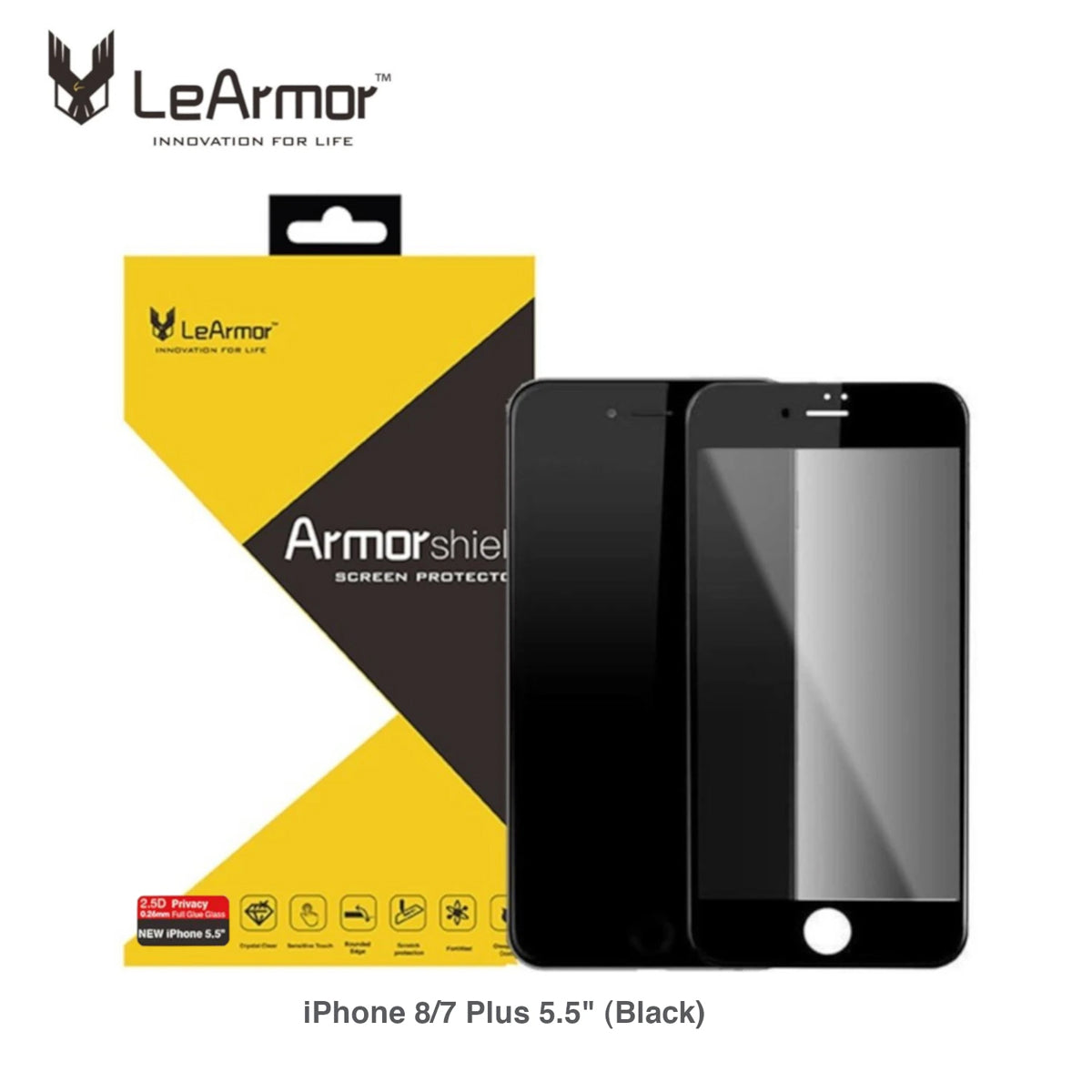 Shop and buy LeArmor ArmorShield 2.5D Privacy Tempered Glass Screen Protector for iPhone 8/7 Plus| Casefactorie® online with great deals and sales prices with fast and safe shipping. Casefactorie is the largest Singapore official authorised retailer for the largest collection of mobile premium accessories.