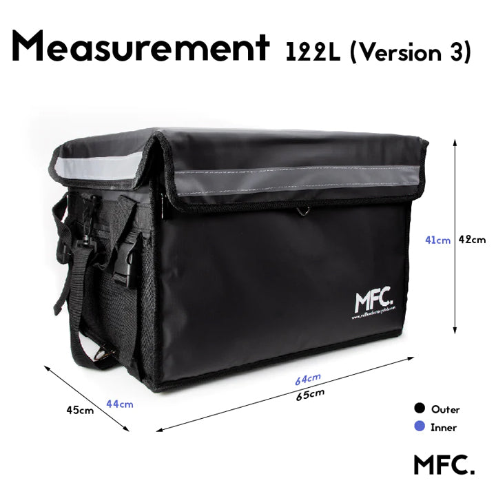 MFC MAGNETO V3 Series Magnetic and Zip with Lock Ring Sling Food Delivery Thermal Bag