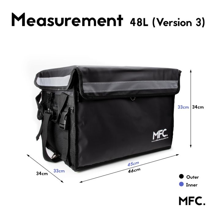 MFC MAGNETO V3 Series Magnetic and Zip with Lock Ring Sling Food Delivery Thermal Bag