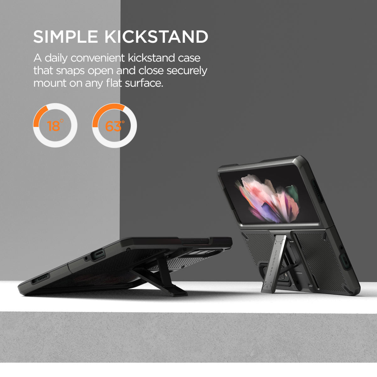 Shop and buy VRS Design QuickStand Pro Case for Samsung Galaxy Z Fold 3 5G (2021) Shockproof Kickstand| Casefactorie® online with great deals and sales prices with fast and safe shipping. Casefactorie is the largest Singapore official authorised retailer for the largest collection of mobile premium accessories.