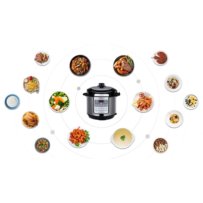 Shop and buy Midea MF-CN65A2 2-in-1 Pressure Cooker Plus Air Fryer 1500W strong power fast cooking| Casefactorie® online with great deals and sales prices with fast and safe shipping. Casefactorie is the largest Singapore official authorised retailer for the largest collection of household and home care appliances.