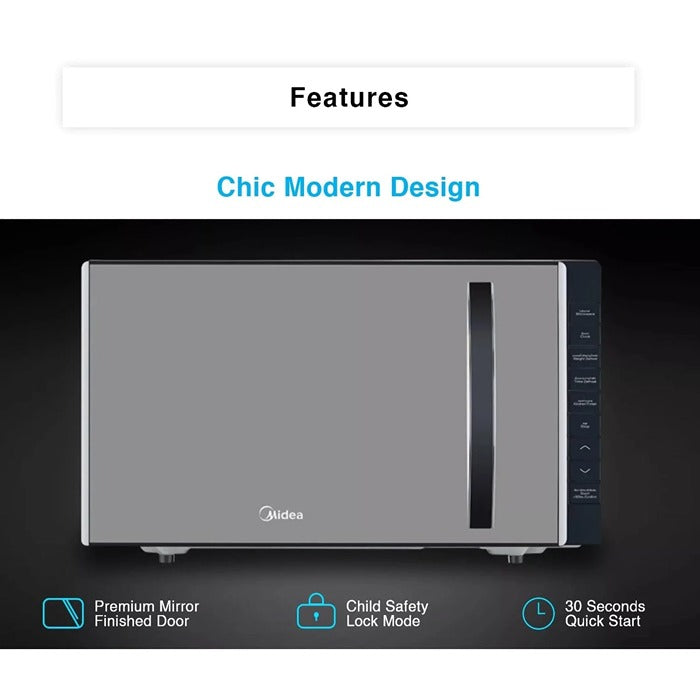 Shop and buy Midea AM823ABV Digital Microwave Oven 23L 8 Auto Menus Defrost setting 30-seconds Quick Start| Casefactorie® online with great deals and sales prices with fast and safe shipping. Casefactorie is the largest Singapore official authorised retailer for the largest collection of household and home care appliances.