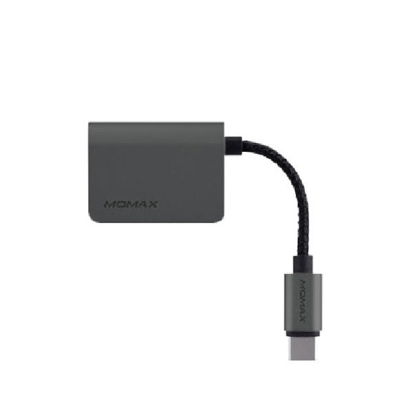 Momax HT2E One Link USB-C Audio Adapter with 3.5mm Audio Jack (Power Delivery)